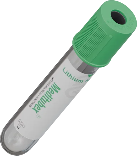 Lithium Heparin blood collection tube — view 1